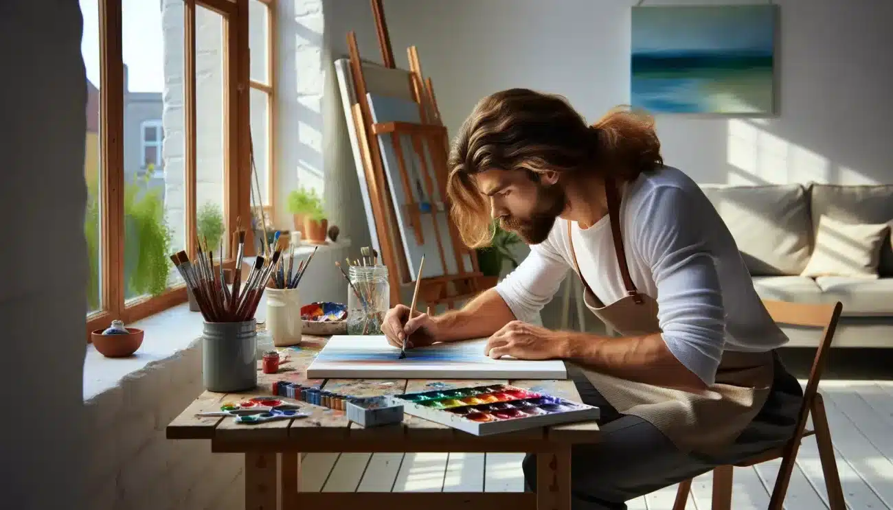 Slik kommer du i gang med maling som hobby – tips for nybegynnere – illustrasjon