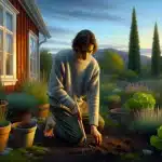 Hvordan kombinere hagearbeid og mindfulness for stressreduksjon – illustrasjon